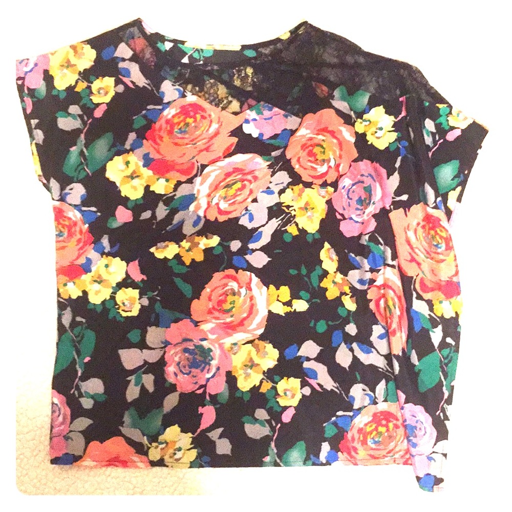BEAUTIFUL Sugarlips A-Symmetrical Floral Shirt